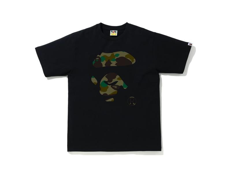 Футболка BAPE 1st Camo Ape Face Tee Black/Green