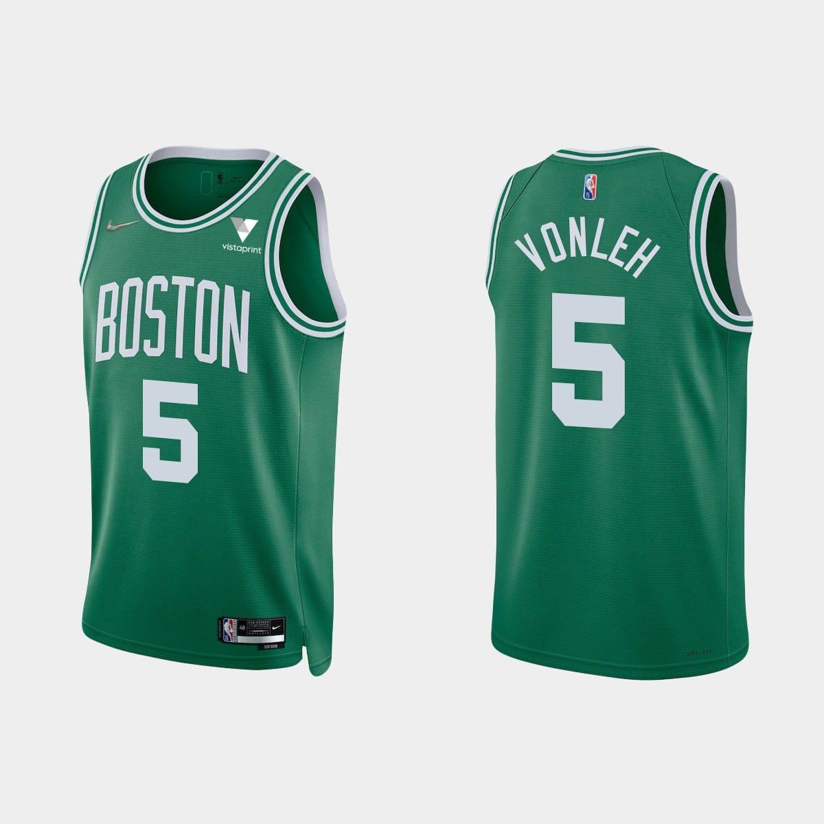 Баскетбольная джерси Boston Celtics  #5 Noah Vonleh 75th Anniversary Icon Kelly Green Jersey