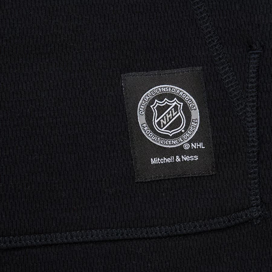 Худи Mitchell & Ness Black Chicago Blackhawks Thermal Lightweight Pullover Hoodie