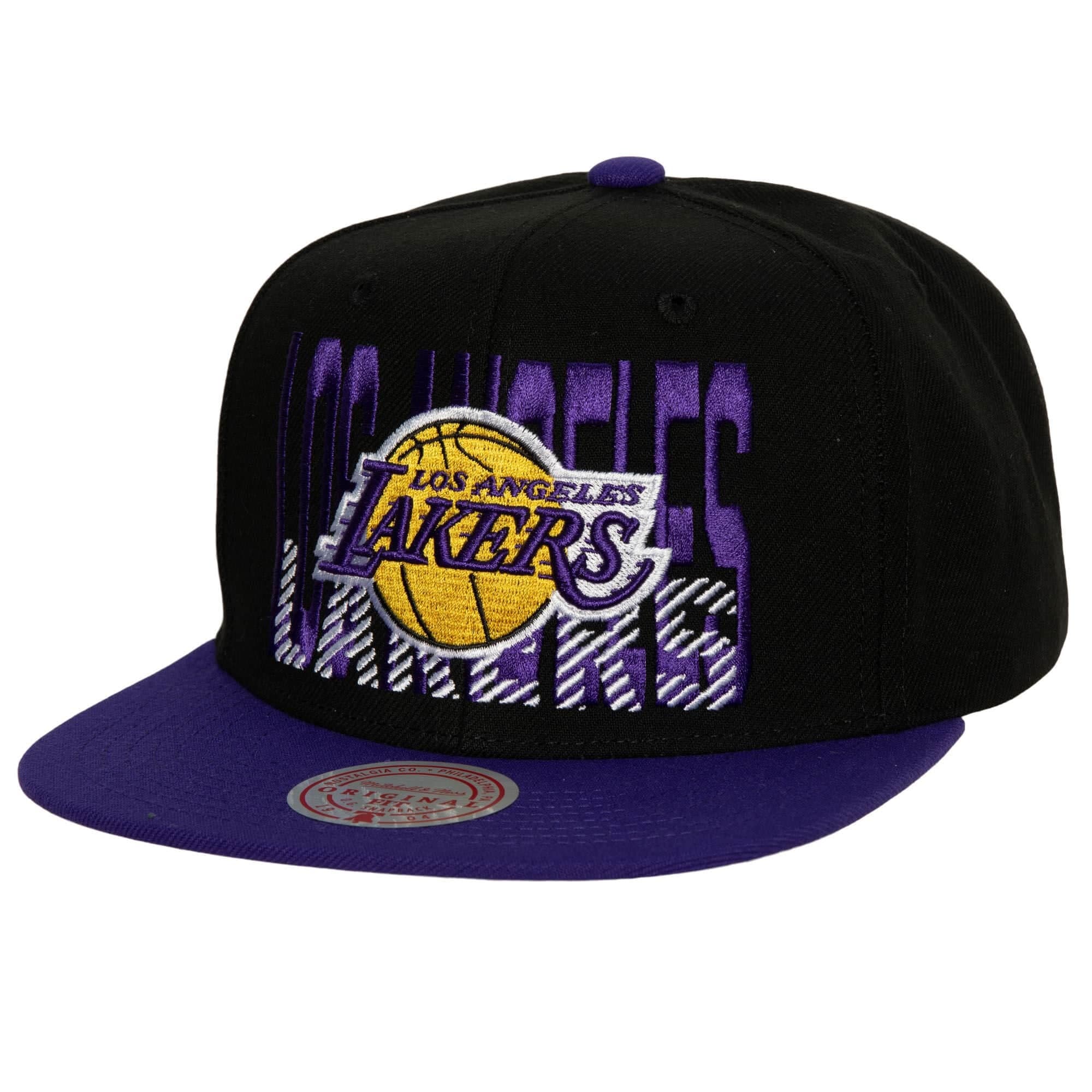 Бейсболка Mitchell & Ness Cross Check Snapback Los Angeles Lakers Hat