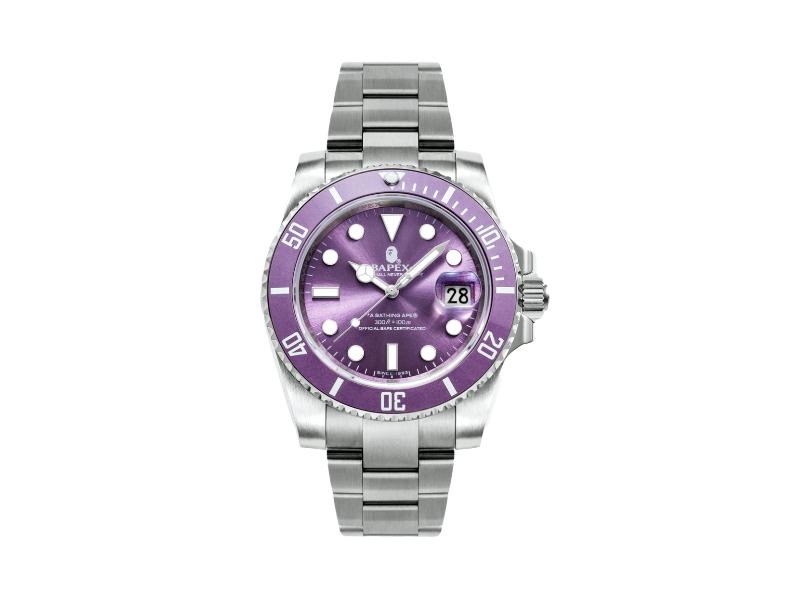 Наручные часы BAPE A Bathing Ape Type 1 Bapex Watch Silver/Purple