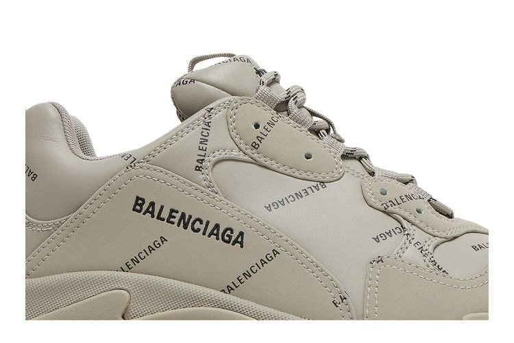 Кроссовки Balenciaga Triple S Sneaker 'Allover Logo - Beige'