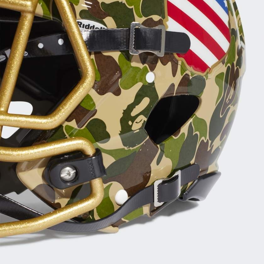 Шлем BAPE x adidas Riddell Helmet Green