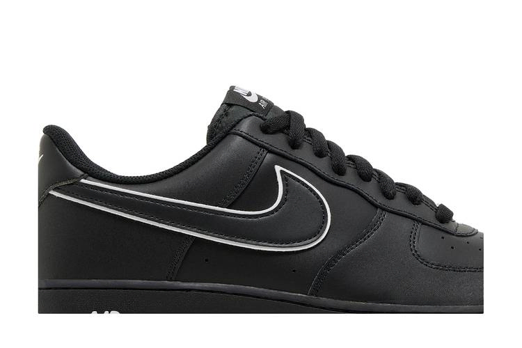 Кроссовки Nike Air Force 1 '07 'Black White Outlined Swoosh'