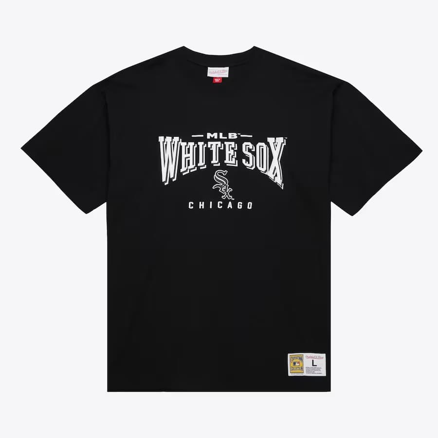 Футболка Mitchell & Ness Black Chicago White Sox Vintage Logo T-Shirt