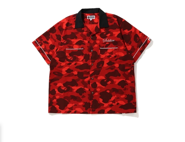 Рубашка BAPE Color Camo Sta SS Shirt Red
