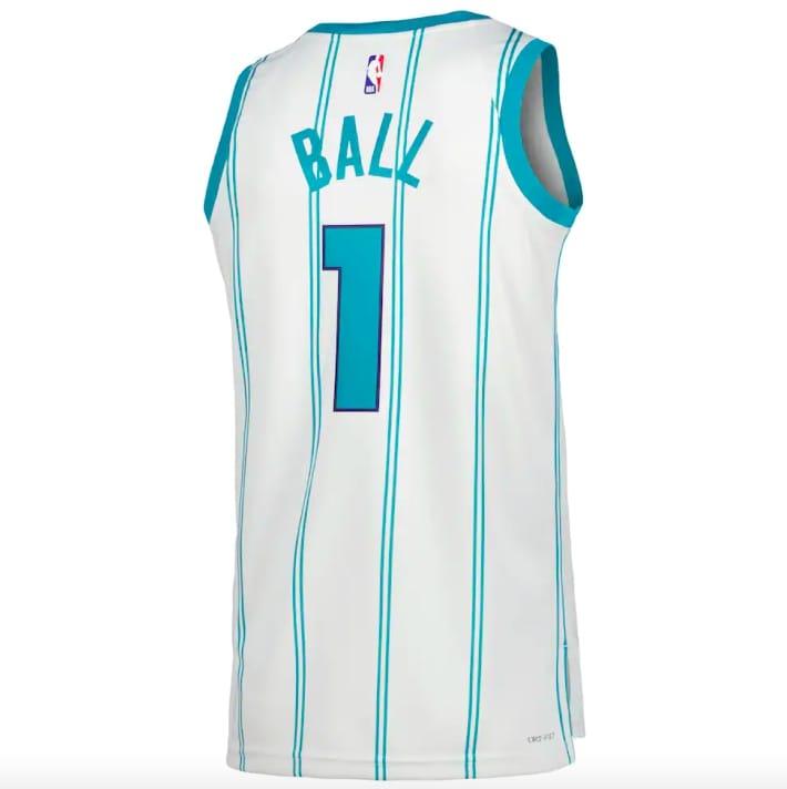Баскетбольная джерси 2022-23 Charlotte Hornets #1 LaMelo Ball Association White Jersey
