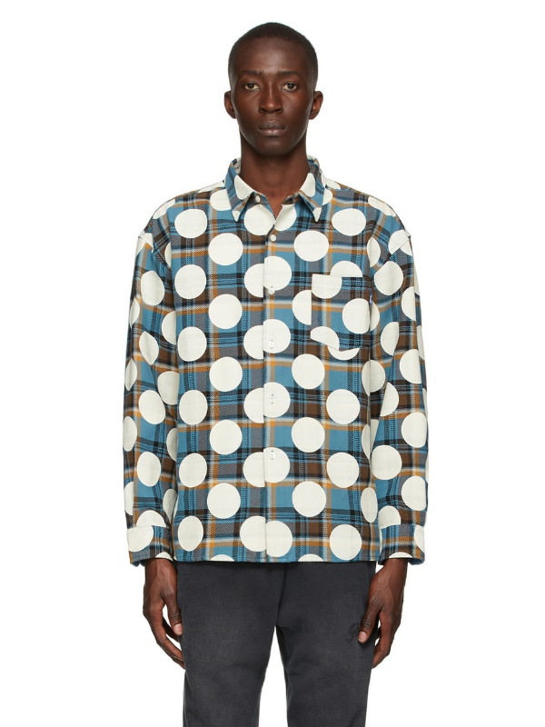 Рубашка Awake Polka Dot Flannel Shirt Blue