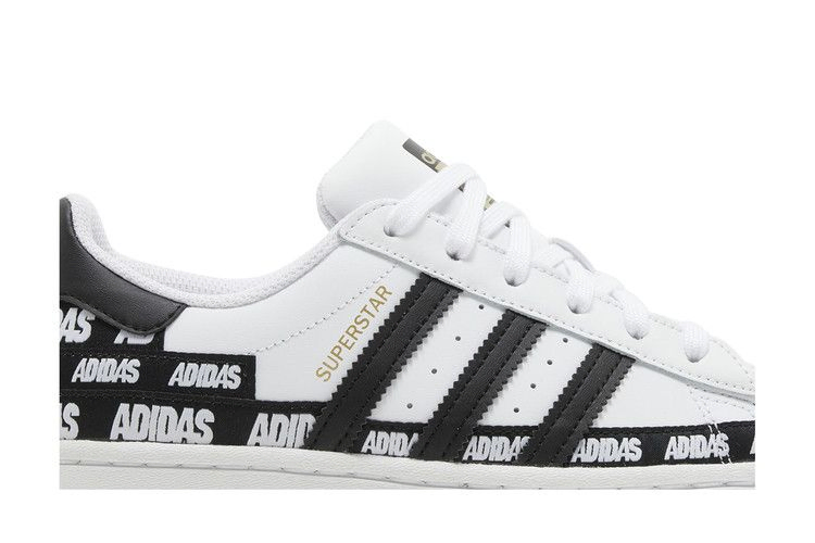 Кроссовки Adidas Superstar J 'Wordmark Heel Stripe - Cloud White'