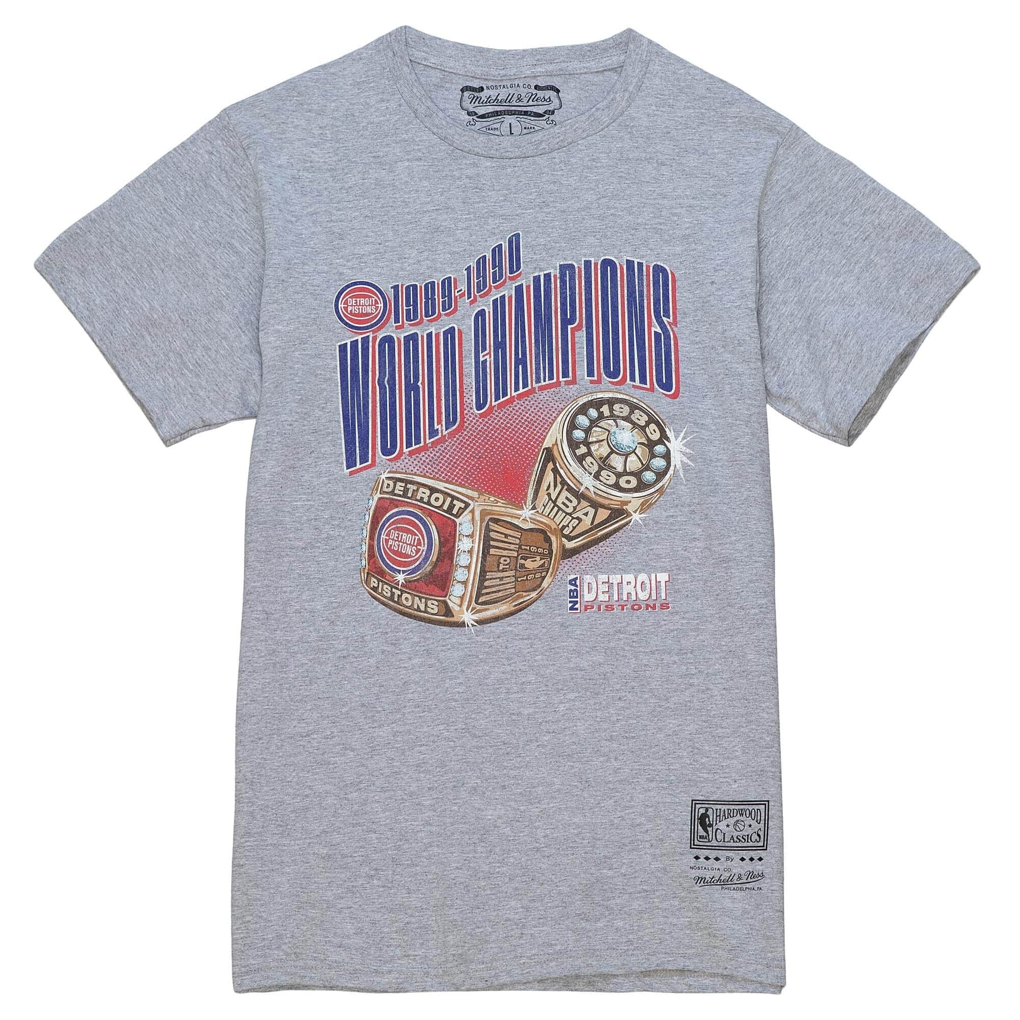 Футболка Mitchell & Ness NBA 90's Rings Tee Pistons Grey T-Shirt