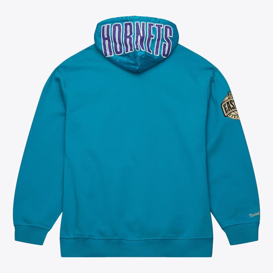 Худи Mitchell & Ness Blue Charlotte Hornets Team OG 2.0 Vintage Logo Fleece Pullover Hoodie