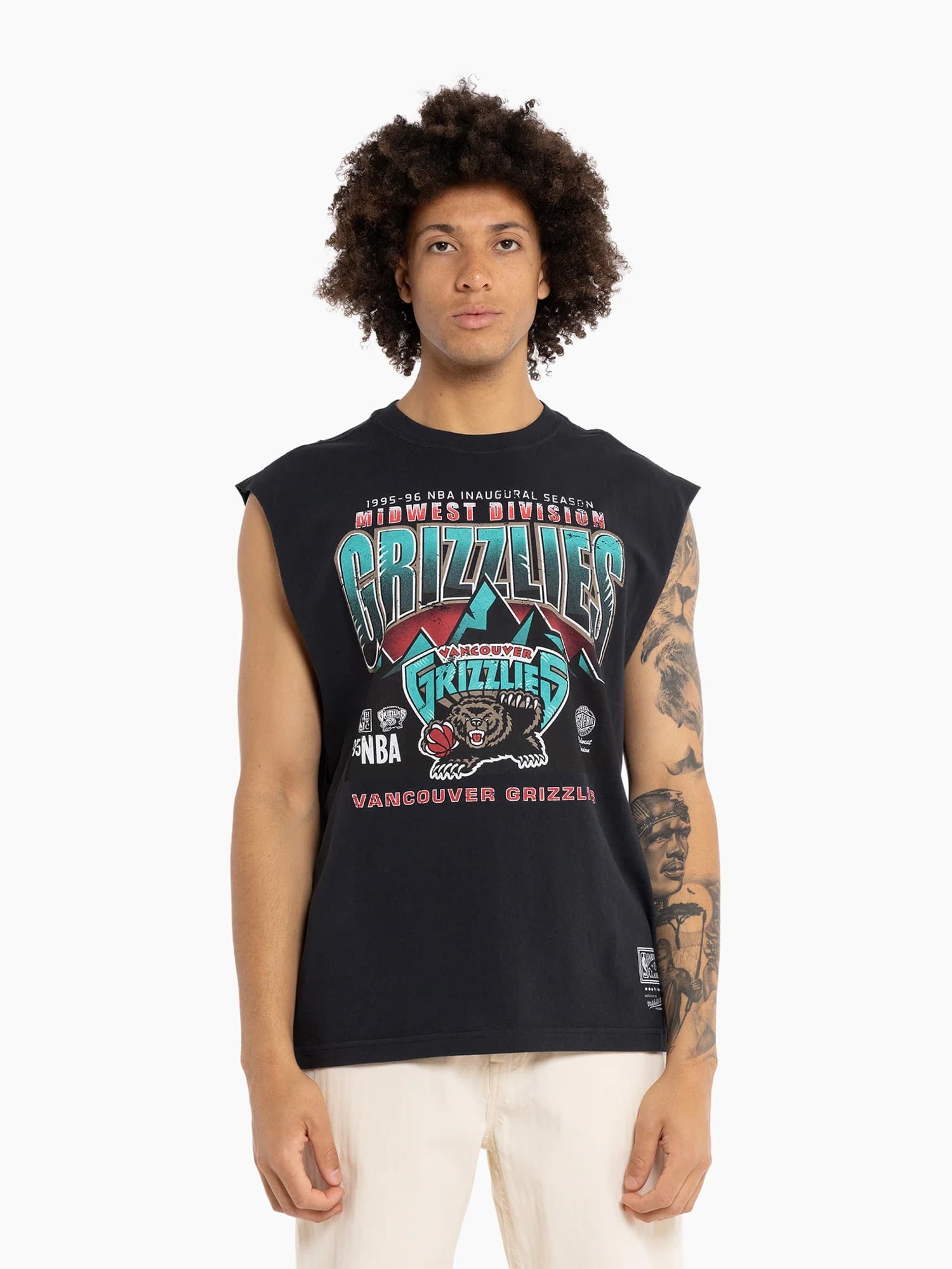 Спортивная майка Mitchell & Ness Vancouver Grizzlies 1995 Inaugural Season Vintage NBA Muscle Tank