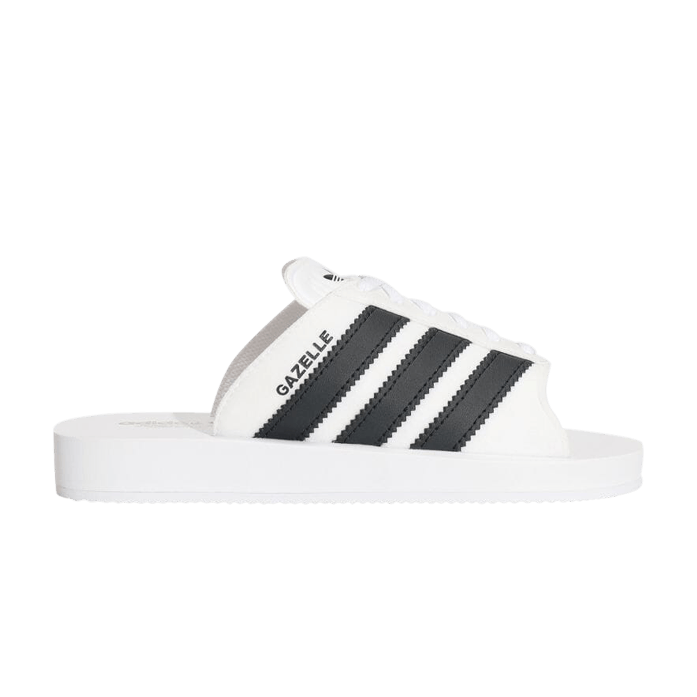 Adidas Gazelle Beach Slides 'White Black'