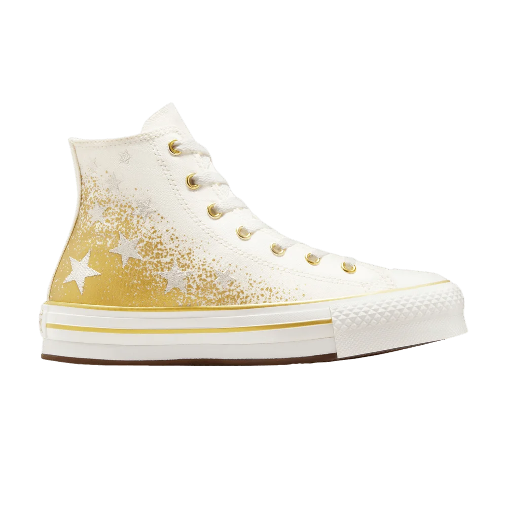 Кроссовки Converse Chuck Taylor All Star EVA Lift Platform High PS 'Gold Stars - White'