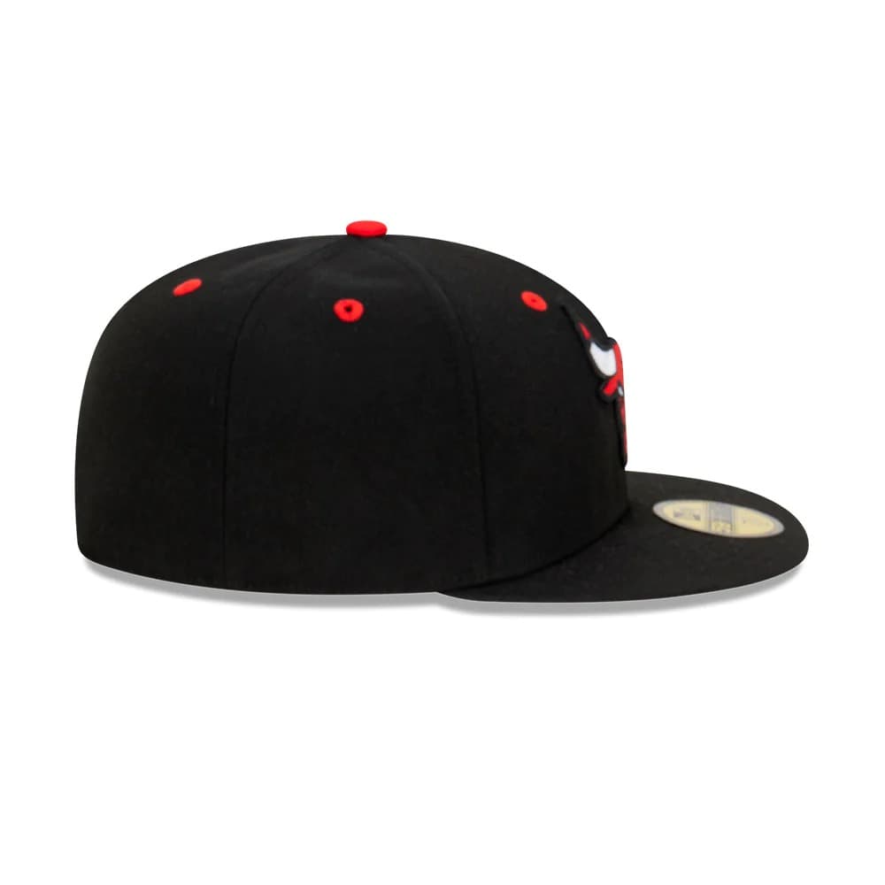 Бейсболка New Era Chicago Bulls Rear Script 59FIFTY NBA Fitted Hat