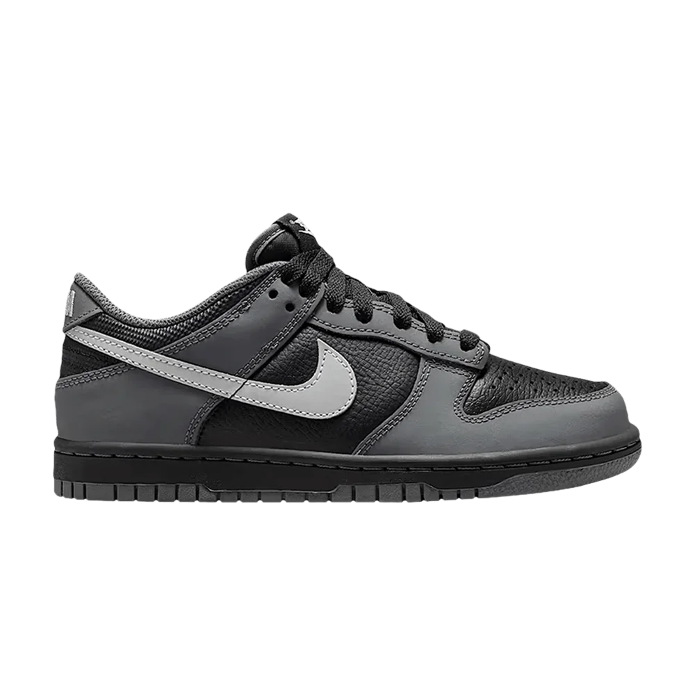 Krossovki-Nike-Dunk-Low-GS-Black-Reflect-Silver