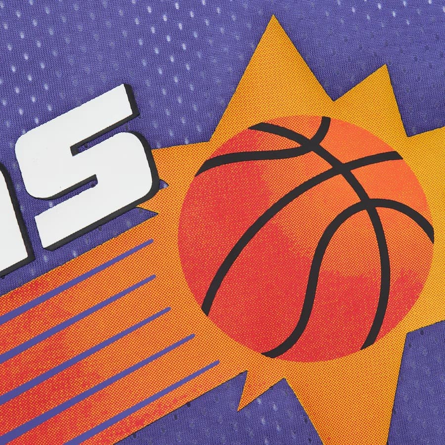 Майка Mitchell & Ness Purple Phoenix Suns Vintage Logo Mesh Practice Tank Top