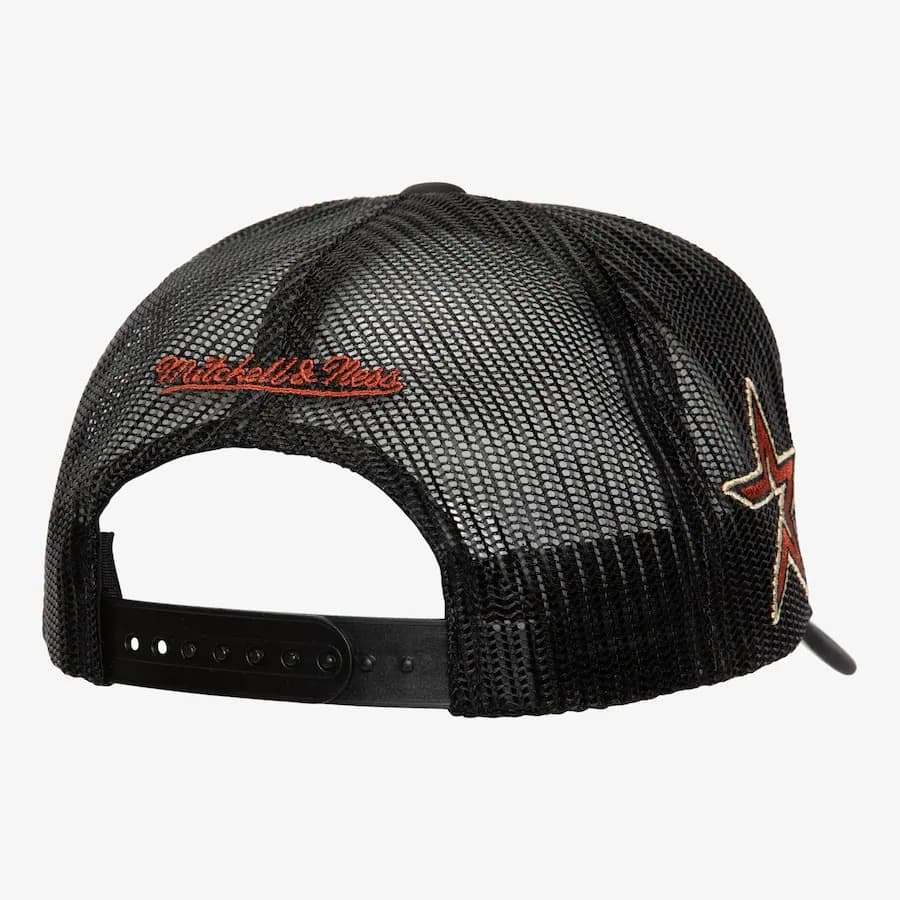 Mitchell-Ness-Black-Houston-Astros-Cooperstown-Collection-Script-Trucker-Adjustable-Hat-1