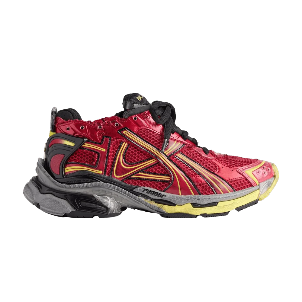 Кроссовки Balenciaga Runner Sneaker 'Red Neon Yellow'