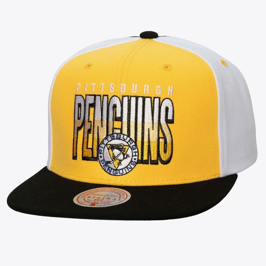 Бейсболка Mitchell & Ness Gold Pittsburgh Penguins Billboard 2 Snapback Hat