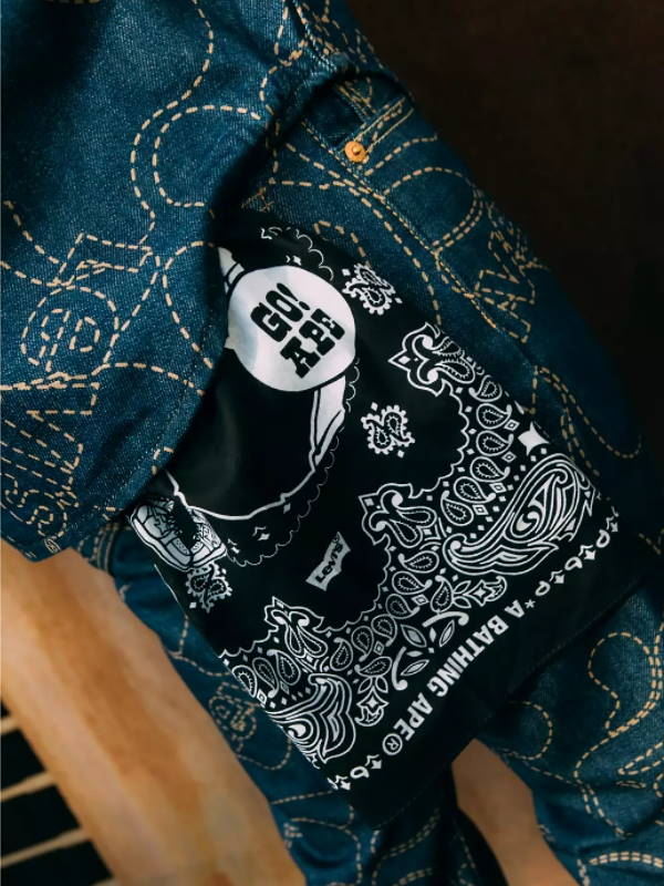 Бандана BAPE x Levi's Bandana Black