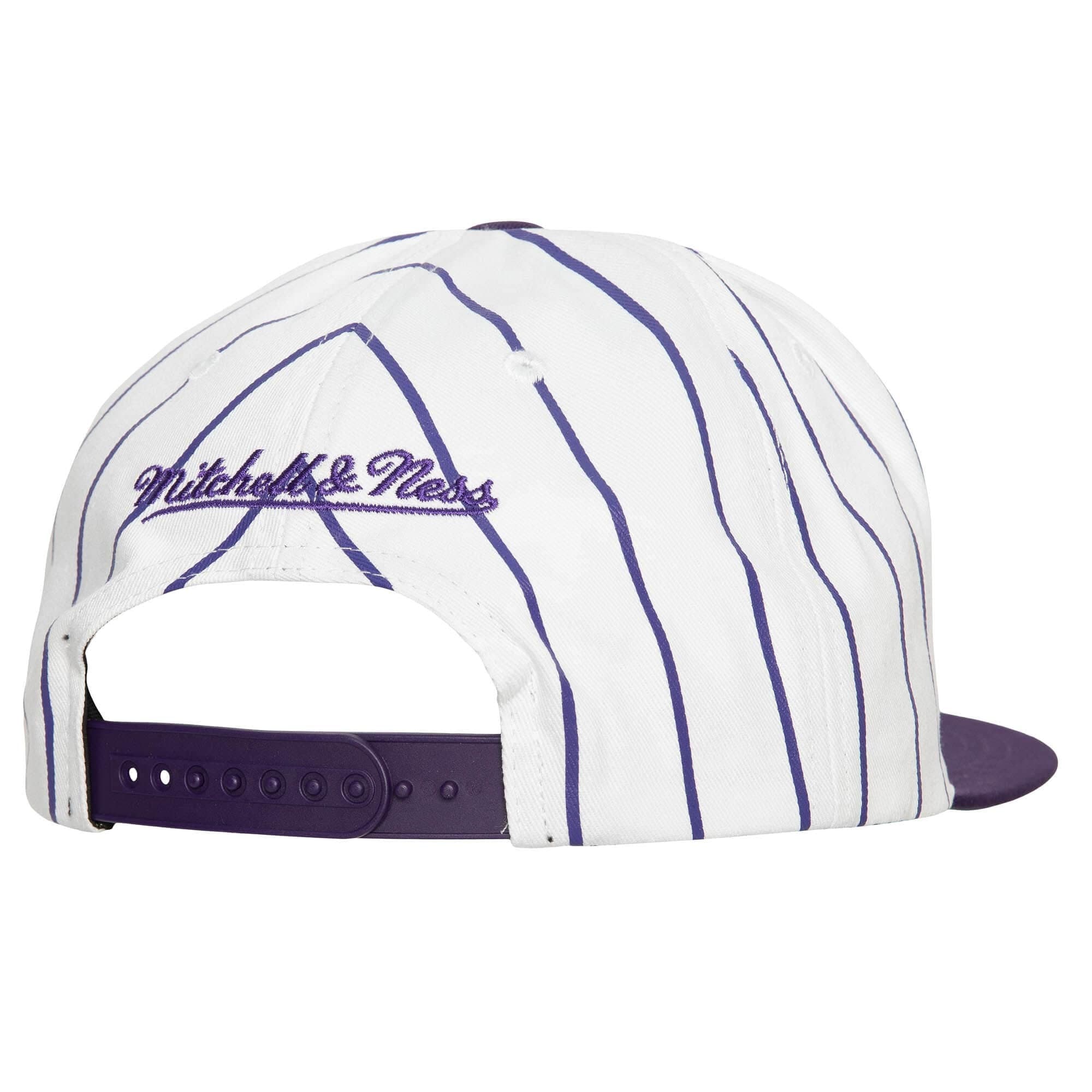 Бейсболка Mitchell & Ness Retro Pinstripe Snapback Los Angeles Lakers Hat
