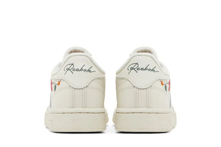 Кроссовки Reebok Wmns Club C 85 'Embroidered Floral - Bone Vintage Green'