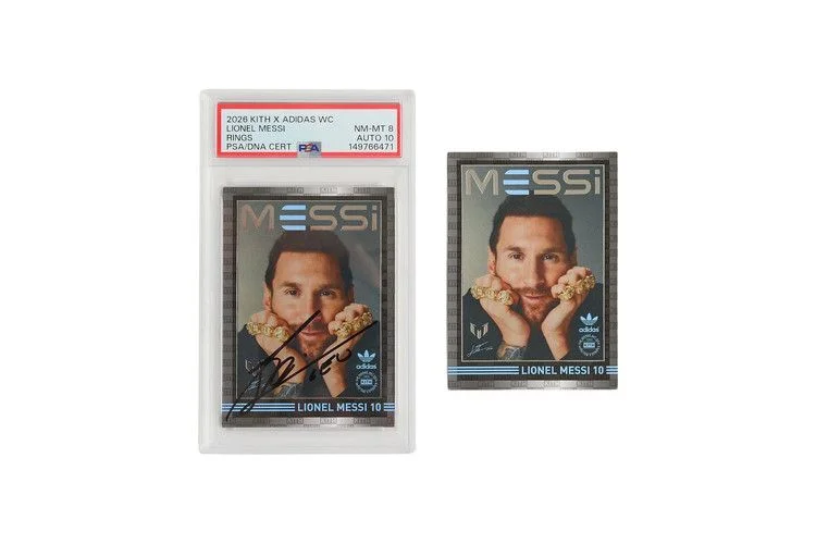 Кроссовки Kith x Messi x adidas Football Superstar 'Off White Legend Ink' With Trading Card