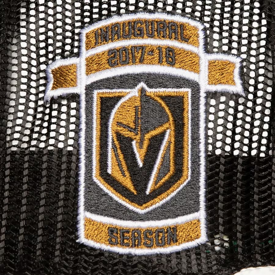 Бейсболка Mitchell & Ness Black Vegas Golden Knights Roper Trucker Adjustable Hat