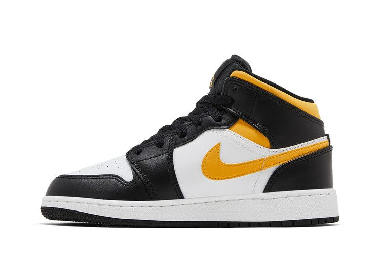 Кроссовки Air Jordan 1 Mid GS 'Black University Gold'