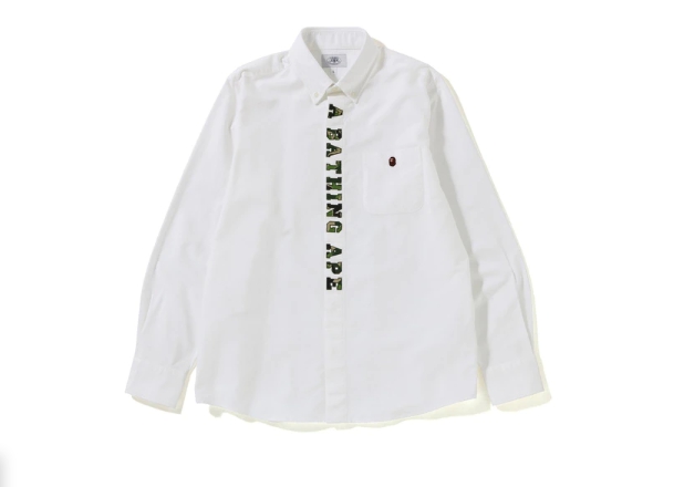 Рубашка BAPE ABC Applique Oxford BD Shirt White