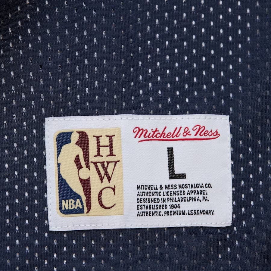 Майка Mitchell & Ness Navy Dallas Mavericks Vintage Logo Mesh Practice Tank Top