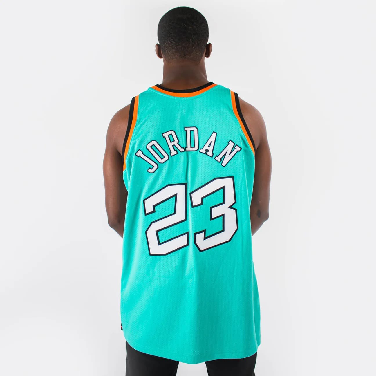 Баскетбольная джерси 1996 All Star Game Michael Jordan #23 Authentic Hardwood Classics Teal Jersey