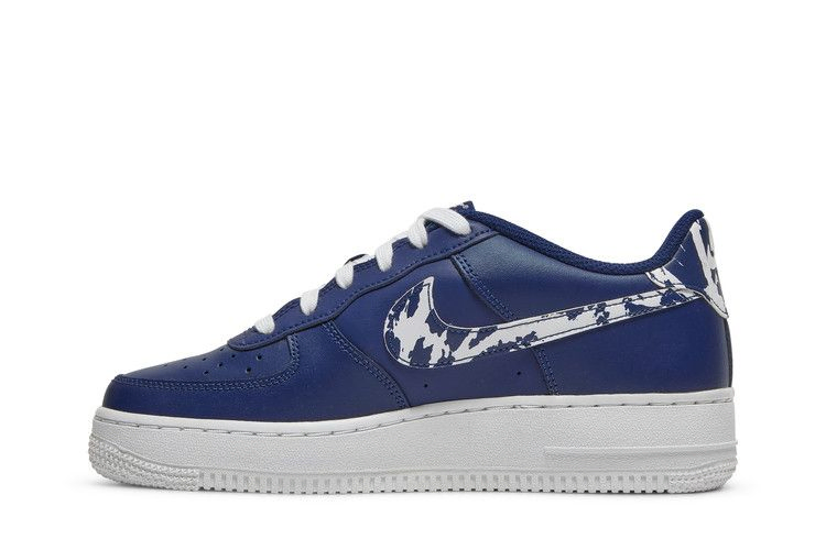 Кроссовки Nike Air Force 1 LV8 1 GS 'Splatter Swoosh - Blue Void'