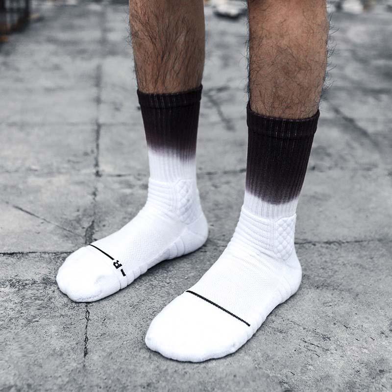 Спортивные носки Ehot Gradient White-Black Crew Socks
