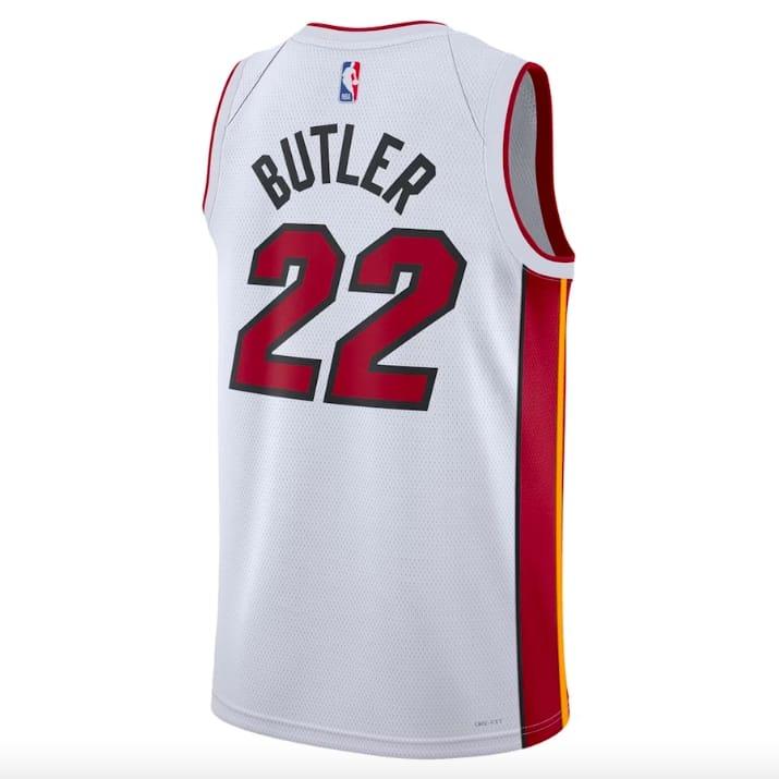 Баскетбольная джерси 2022-23 Miami Heat #22 Jimmy Butler Swingman Association White Jersey