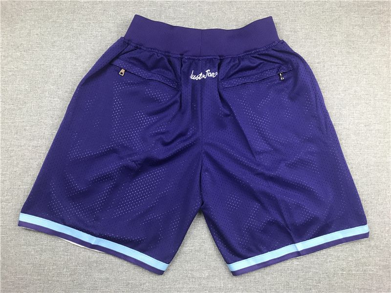 Спортивные шорты 2019 Just Don Charlotte Hornets Shorts Purple