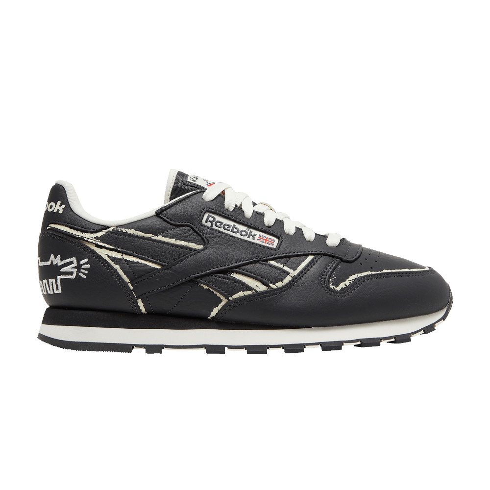 Кроссовки Reebok Keith Haring x Classic Leather 'Dog Blackboard Chalk Drawing'