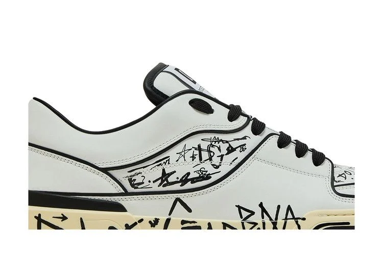 Кроссовки Dolce & Gabbana New Roma Low 'Allover Graffiti - White'