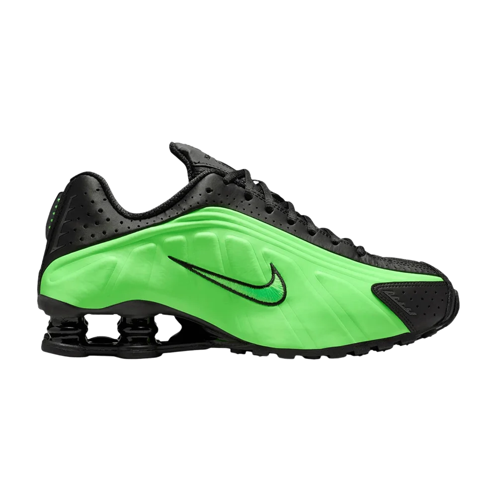 Krossovki-Nike-Wmns-Shox-R4-Black-Voltage-Green