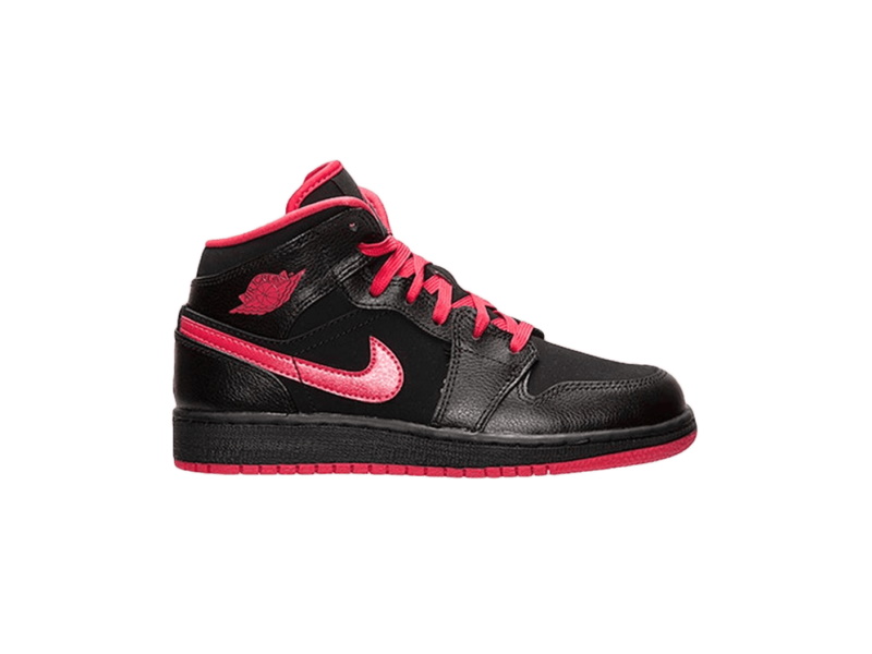 Air-Jordan-1-Mid-GS-Black-Fusion-Red