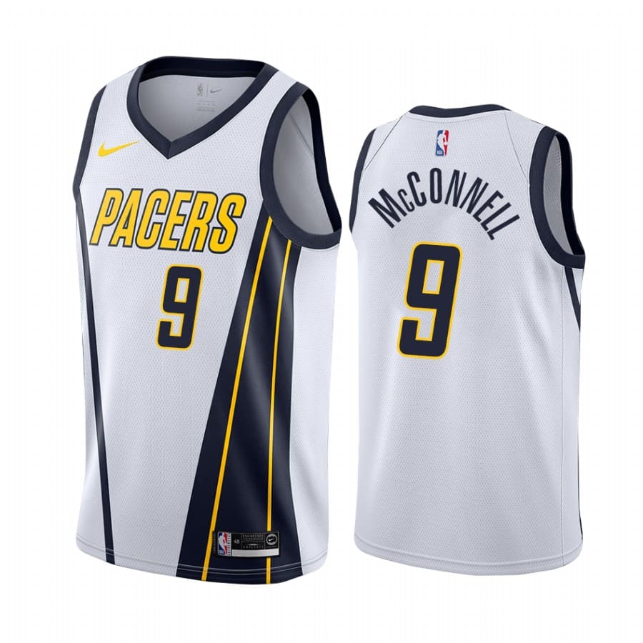 Баскетбольная джерси 2020-21 Indiana Pacers #9 T.J. McConnell Earned Edition White Swingman Jersey