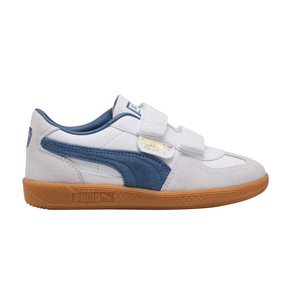 Кроссовки Puma Palermo Elevata Leather Little Kid 'White Dark Indigo'