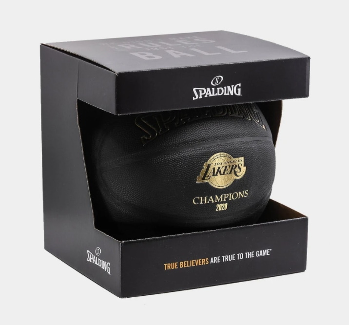Баскетбольный подарочный мяч 2020 NBA Los Angeles Lakers Champions Ball Limited Edition Black