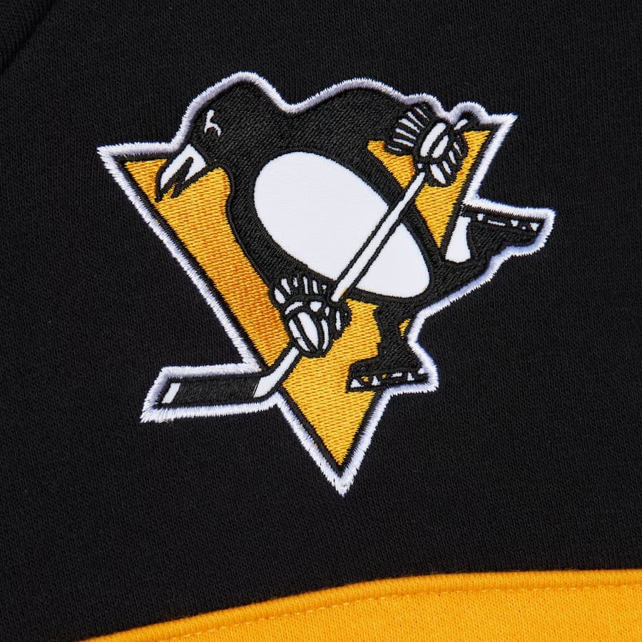 Худи Mitchell & Ness Black Pittsburgh Penguins Head Coach Fleece Pullover Hoodie