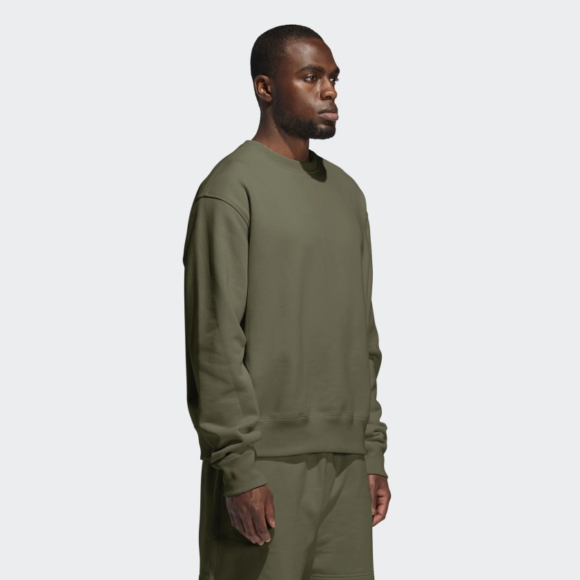 Свитшот adidas Pharrell Williams Basics Crewneck Sweatshirt Olive Cargo