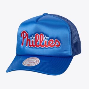 Mitchell-Ness-Royal-Philadelphia-Phillies-Satin-Trucker-Snapback-Hat-300x300