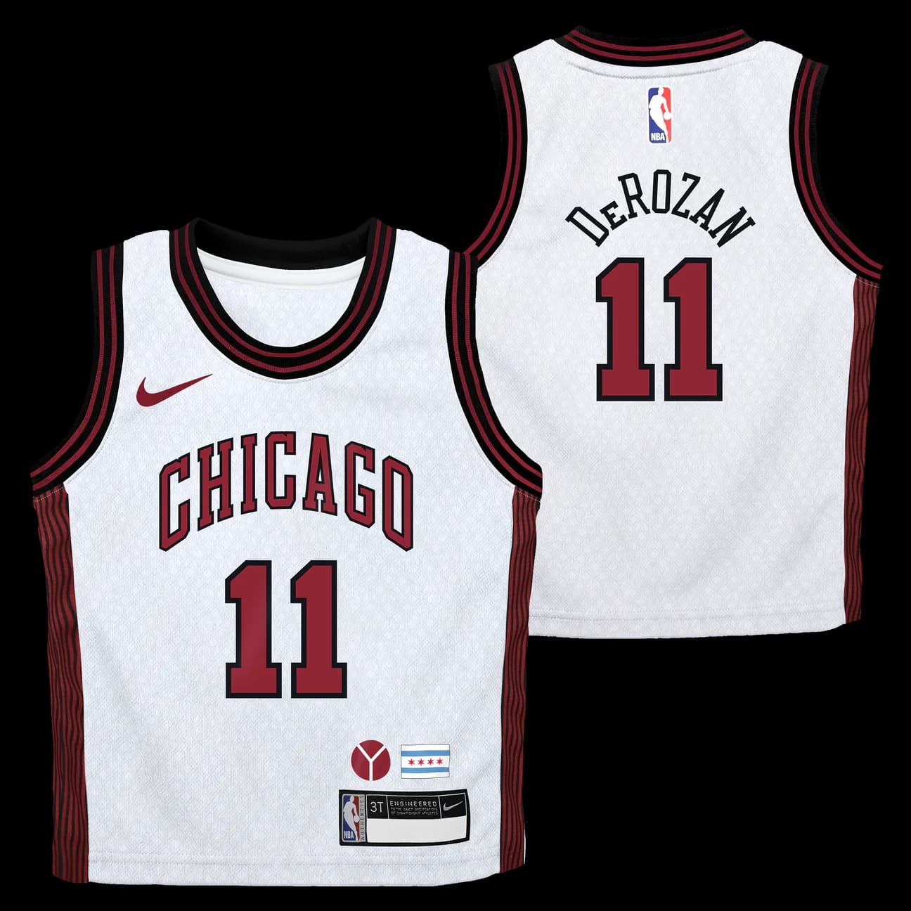 Баскетбольная джерси 2022-23 Chicago Bulls DeMar DeRozan #11 Boys City Edition White Jersey