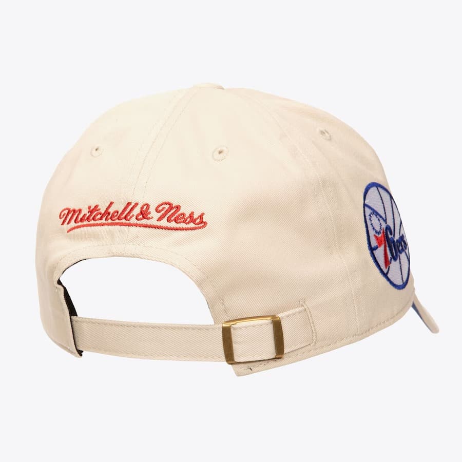 Бейсболка Mitchell & Ness Cream Philadelphia 76ers Hardwood Classics Sswagger Adjustable Hat