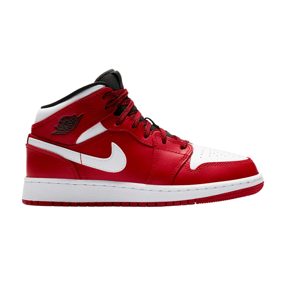 Krossovki-Air-Jordan-1-Retro-Mid-GS-Gym-Red-White